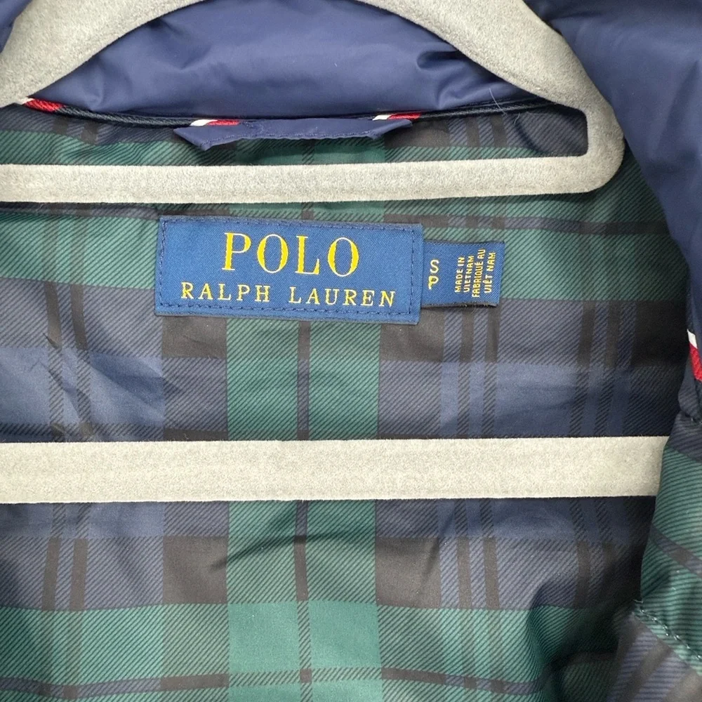 Men's Polo Ralph Lauren foldable quilted jacket navy blue,water repellent sz sp